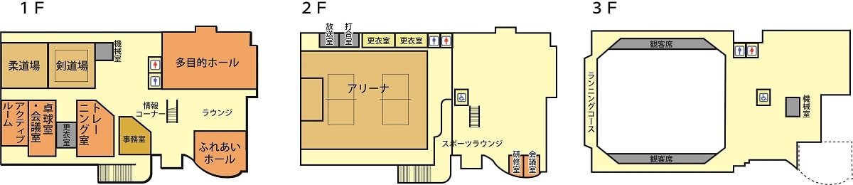 岩倉市総合体育文化センター全体図